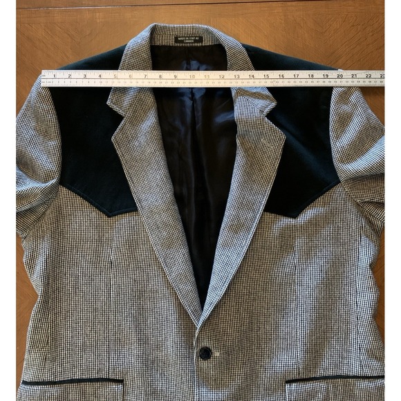 Dallas By Paragon Western Cowboy Yoke Sports Coat Suit Jacket Blazer Men's 48R - Picture 7 of 12